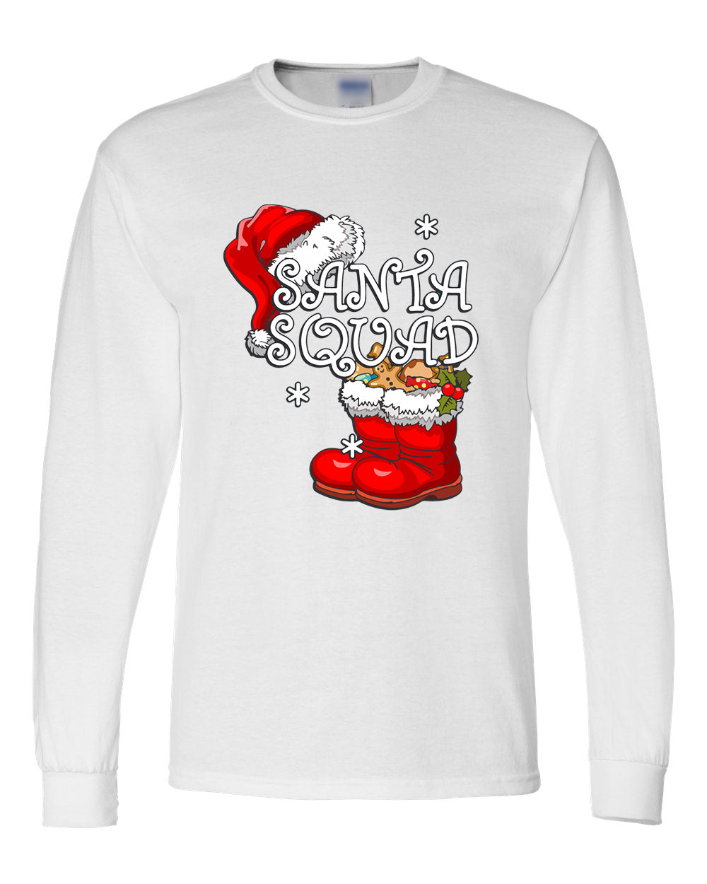 Santa Squad Christmas Long Sleeve Shirt - ApparelinClick