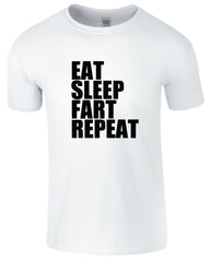 Eat Sleep Fart and Repeat Printed Men's T-Shirt