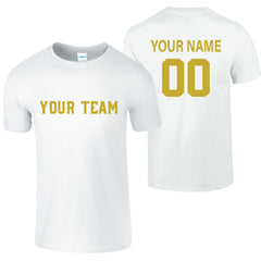 Personalized Custom Name Number Team Football Men's T-Shirt