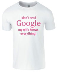 I Don't Need Google Funny Printed Men's T-Shirt