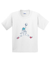 Spaceman Hold Moon Funny Kids T-Shirt