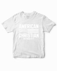 American USA Flag Christian Religious Kids T-Shirt
