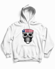 Skull Face American Patriotic Funny Unisex Hoodie