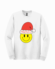 Santa Hat Merry Christmas Funny Long Sleeve Shirt