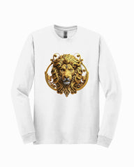 Angry Golden Lion Animal Face King Long Sleeve Shirt