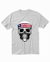 Skull Face American Patriotic Funny Men's T-Shirt