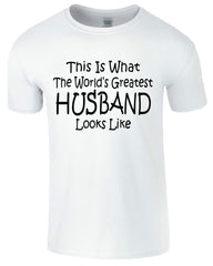 Worlds Greatest Husband Fathers Day Funny Men's T-Shirt