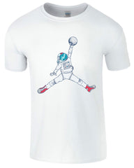 Spaceman Hold Moon Funny Mens T-Shirt