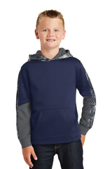 Sport-Tek Youth Sport-Wick Mineral Freeze Fleece Colorblock Hooded Pullover YST231
