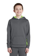 Sport-Tek Youth Sport-Wick Fleece Colorblock Hooded Pullover YST235