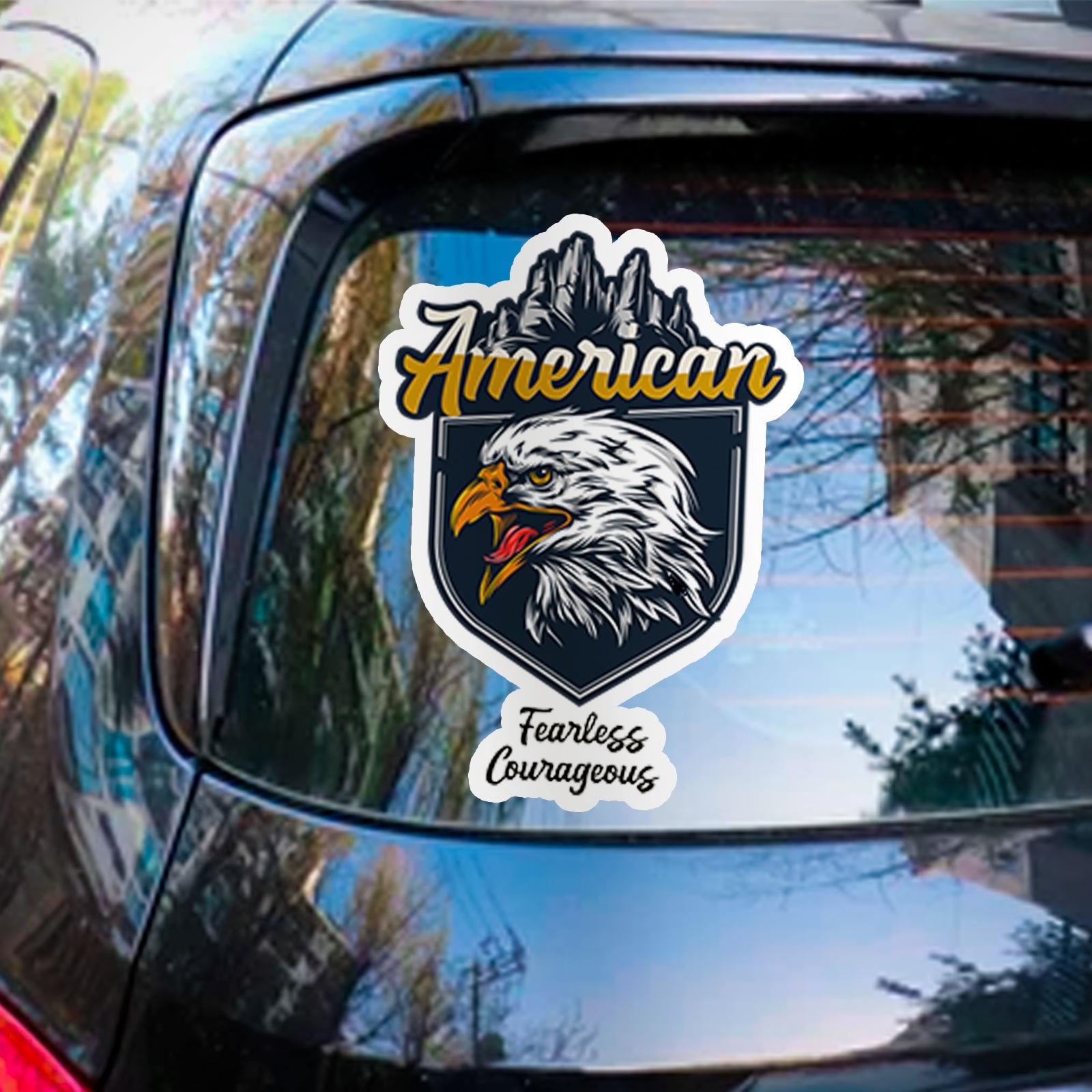 American Patriotic Fearless Courageous Rogue Warrior Style Sticker