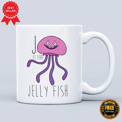 Jelly Fish Funny Printed Mug - ApparelinClick