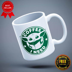Coffee I Need Printed Logo Ceramic Mug - ApparelinClick