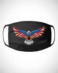 Eagle Flag USA Patriotic Graphic Cotton Mask - ApparelinClick