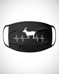 Goat Heartbeat Goat Lover Funny Cotton Mask