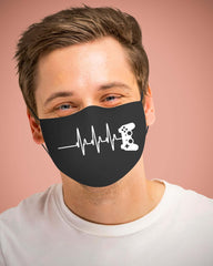 Gamer Heartbeat Video Game Lover Funny Cotton Mask