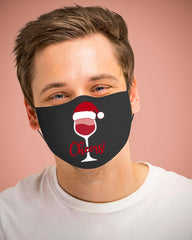 Cheers Christmas Funny Cotton Mask - ApparelinClick