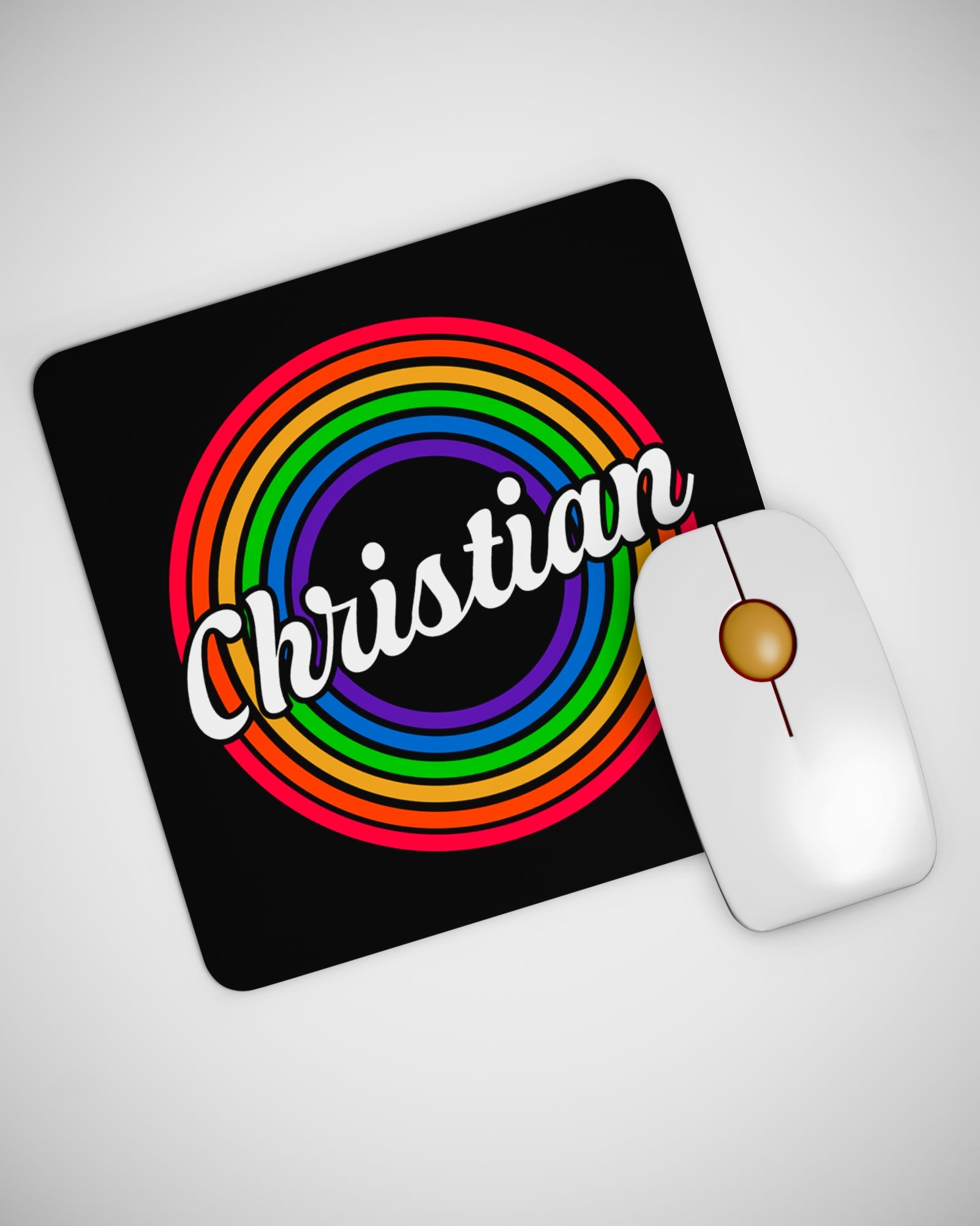 Rainbow Christian Religious Mouse pad