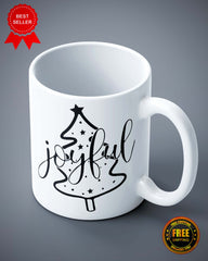 Joyful Christmas Present Ceramic Mug