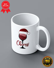 Cheers Christmas Funny Ceramic Mug - ApparelinClick
