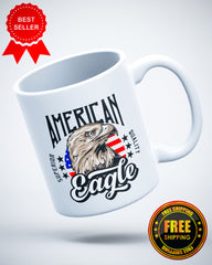 American Eagle Face Funny Ceramic Mug
