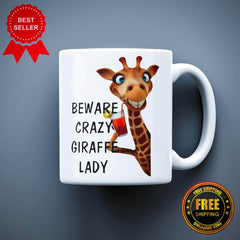 Crazy Giraffe Printed Ceramic Mug - ApparelinClick