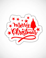 Merry Christmas Holly Sticker