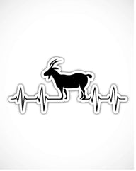 Goat Heartbeat Goat Lover Funny Sticker