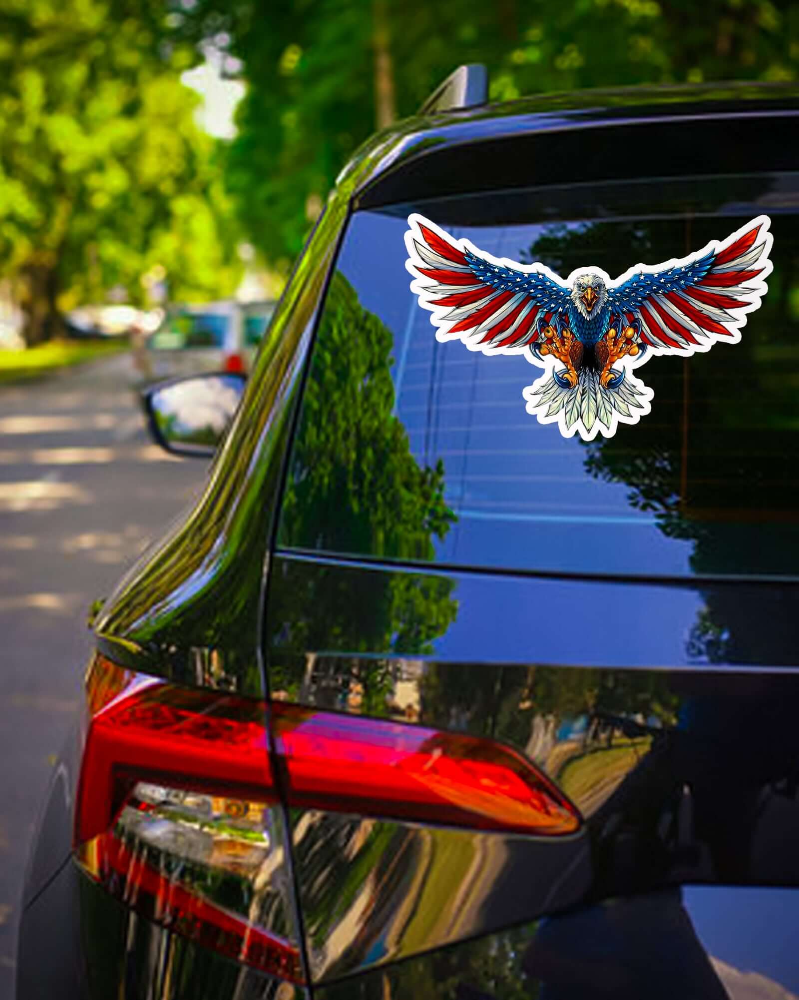 Eagle Flag USA Patriotic Graphic Sticker - ApparelinClick