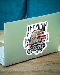 American Eagle Face Funny Sticker