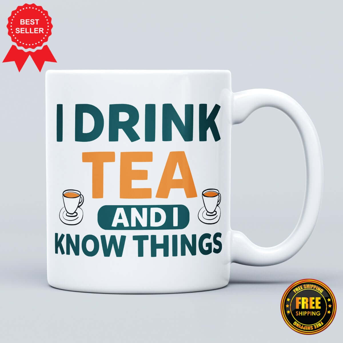 Drink Tea Printed Ceramic Mug - ApparelinClick