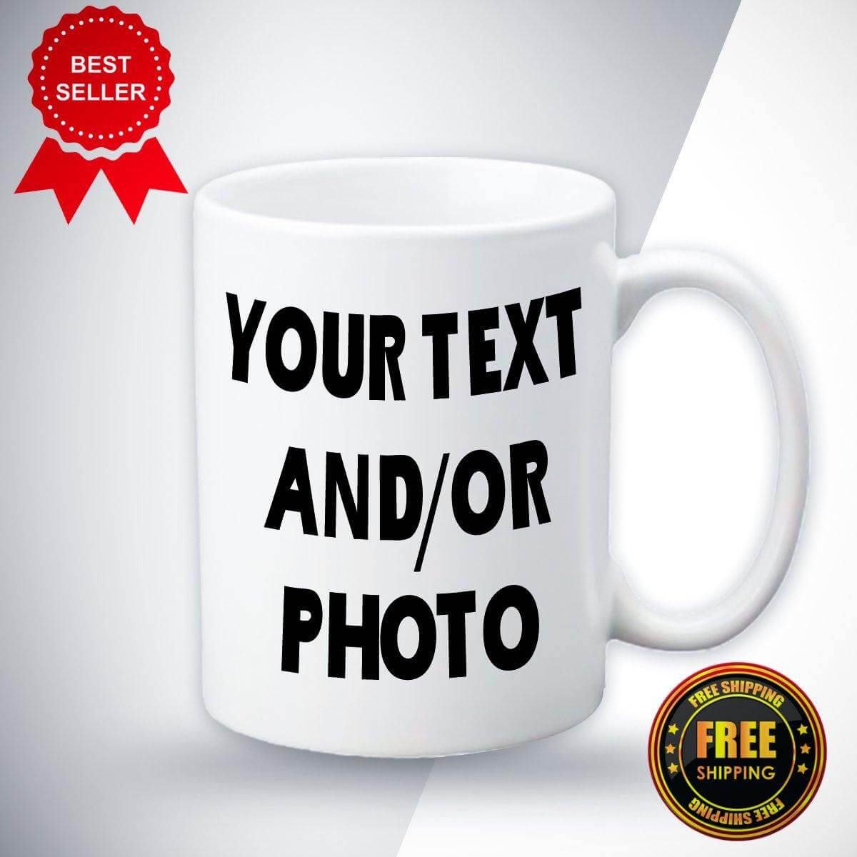 Custom Text / Photo Printed Mug.